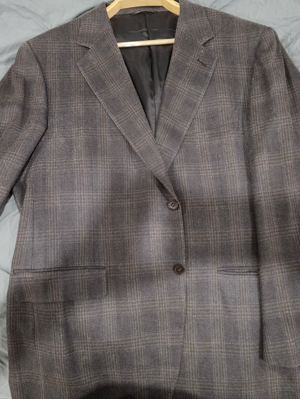 Canali Brown-Gray Plaid Sport Coat